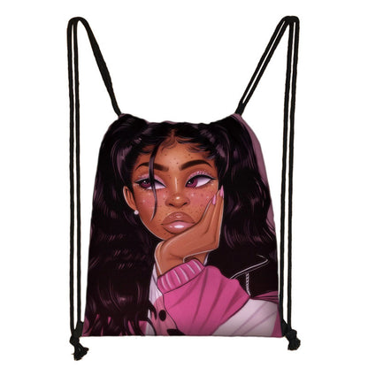 💕Girls Rock Drawstring Bag